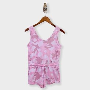 NWT PINK ROSE Girl Camo Pink Romper